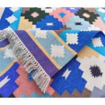 Signature Heritage: Hand-Loomed Panja Weave Cotton Rug - Image 3