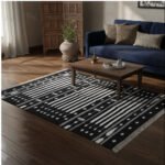 Contemporary Artisan-Made Reversible cotton Floor Rug