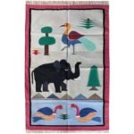 Cotton Panja Dhurrie Rug for Center Table Floor Styling - Image 2