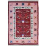 Heritage Panja Weave: Hand-Knotted Pure Cotton Dhurrie - Image 2