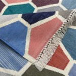 Authentic Panja Craft: Reversible Flatwoven Cotton Rug - Image 3