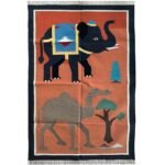 Cotton Panja Dhurrie Rug for Living Room Handmade Flatweave - Image 2