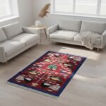 Cotton Panja Dhurrie Rug for Living Room Interior Decor