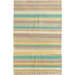 Cotton Panja Dhurrie Rug for Dining Room Home Interior - Image 2