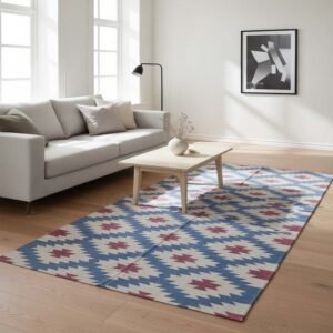 Cotton Panja Dhurrie Rug for Living Room Flatweave Rug