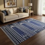 Boho-Panja Fusion: Hand-Woven Reversible Cotton Dhurrie