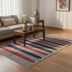Rustic Charm: Panja Weave Cotton Rug for Living Rooms