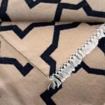 Cotton Panja Dhurrie Rug for Dining Room Area Rug - Image 3