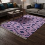 Modern Panja Minimalist: Soft Cotton Reversible Rug