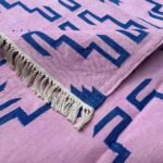 Modern Panja Minimalist: Soft Cotton Reversible Rug - Image 3