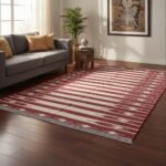 Earth-Tone Panja Dhurrie: Handcrafted Artisan Excellence