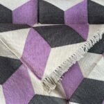 Cotton Panja Dhurrie Rug for Living Room Reversible Flatweave - Image 3