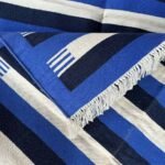 Cotton Panja Dhurrie Rug for Dining Table Floor Rug - Image 3