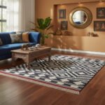Designer Flatwoven Cotton Area Rug – Hand-Made