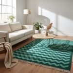 Cotton Panja Dhurrie Rug for Living Room Seating Decor