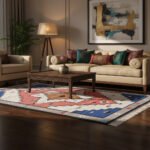 Hand-Made Panja Rug: 100% Cotton