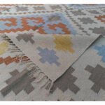 Cotton Panja Dhurrie Rug for Living Room Floor & Bedroom - Image 3