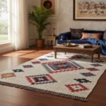 Eco-friendly wool jute handwoven rug