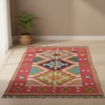 Best Handwoven Wool & Jute Kilim Rug - Multicolor Edition