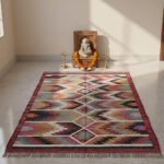 Handcrafted Flatweave Wool Jute Kilim Rug