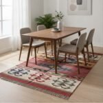 Handwoven Wool & Jute Traditional Indian Dhurrie