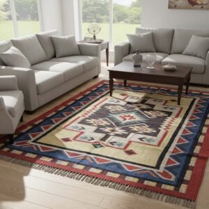 Handcrafted Perfection: Multicolor Dhurrie