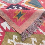 Best Handwoven Wool & Jute Kilim Rug - Multicolor Edition - Image 3