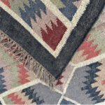 Traditional Flatweave Wool & Jute Dhurries - Image 3