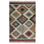 Craft-Made Wool & Jute Kilim Rugs - Image 2