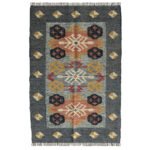 Authentic Flatwoven Wool & Jute Dhurrie Rugs - Image 2