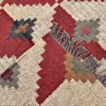 Handwoven Wool Jute Dhurrie Rug with Tassels - Image 3