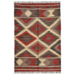 Natural Fiber Handwoven Kilim Rug - Image 2
