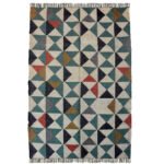 Handcrafted Modern Wool & Jute Kilim Rug - Image 2