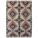 Rustic Handwoven Reversible Wool & Jute Kilim Rug - Image 2