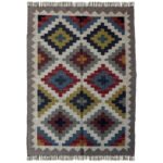 Handwoven Multicolor Floor Dhurrie rug - Image 2