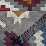 Handwoven Multicolor Floor Dhurrie rug - Image 3