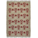 Handwoven Flatweave Dhurrie Wool Jute Kilim Rug - Image 2