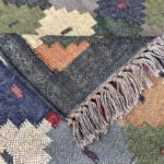 Multicolor Wool Jute Kilim Rug - Image 3