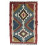 Organic Look Wool & Jute Kilim Rugs - Image 2