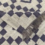 Hand-Knotted Wool Jute Kilim Rug - Image 3