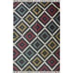 Salawas Traditional Interlock Woven Kilim Dhurrie Rug: Handwoven With Wool & Jute Natural Colour - Image 2