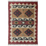 Natural Jute and Wool Hand-Knotted Multicolor Rug - Image 2