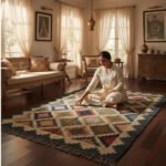 Salawas Dhurrie - Multicolor Handcrafted Wool & Jute Dhurrie Rug