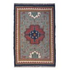 Handmade Kilim Wool Jute Area Rug, Flatweave Rug for Living Room - Image 2