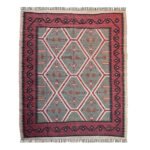 Wool Jute Kilim Rug Handmade, Cozy Living Room Area Rug - Image 2