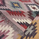 Handmade Kilim Wool Jute Rug, Eco Friendly Flatweave Area Rug - Image 3