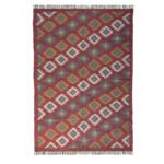 Kilim Wool Jute Rug for Living Room, Handmade Flatweave Area Rug - Image 2