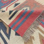 Wool Jute Kilim Area Rug Handmade for Big Hall - Image 3