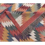 Handmade Kilim Wool Jute Area Rug, Natural Fiber Flatweave - Image 3