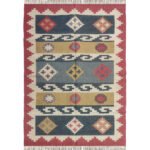 Kilim Wool Jute Rug Handmade for Living Room - Image 2